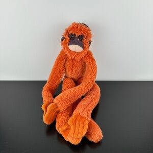 Wild Republic Rare K&M Orange Bayani Banded Leaf Hanging Monkey 16” Large Plush